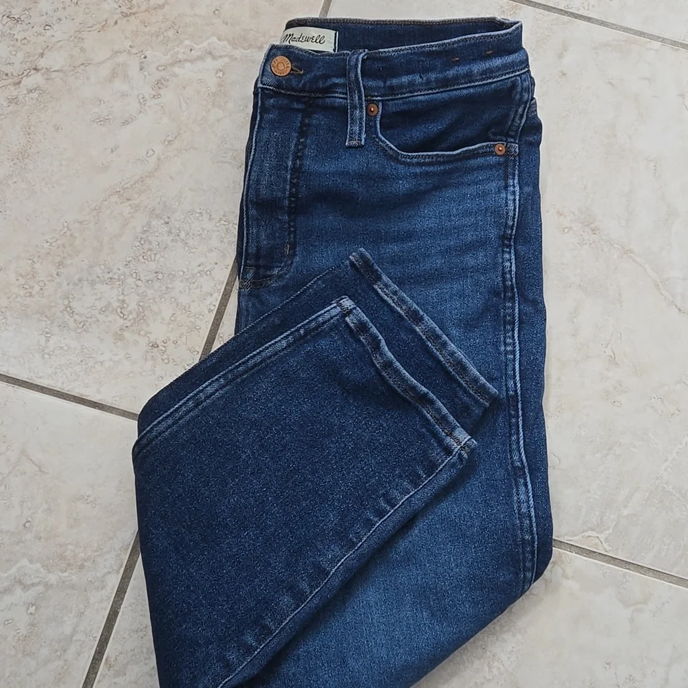 Madewell High-Rise Blue Denim Jeans - Picture 6 of 7